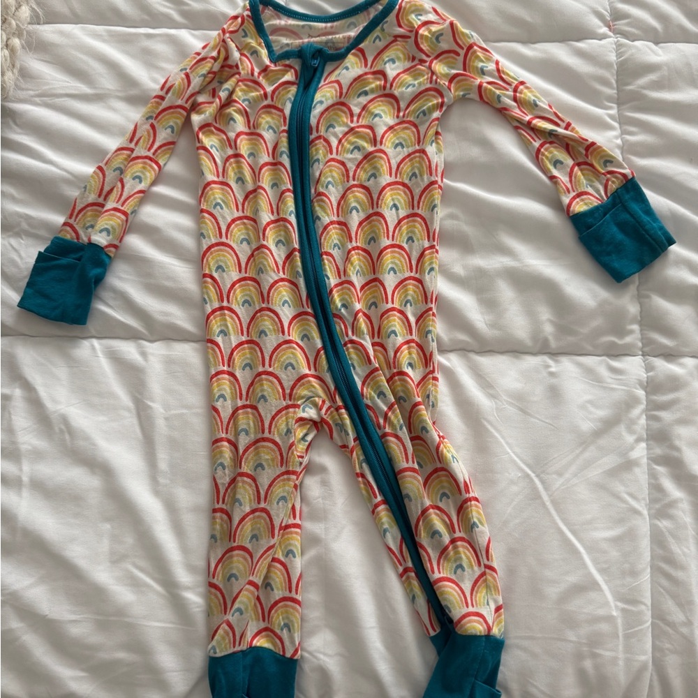 Little Sleepies Rainbow and Teal Kids Footie